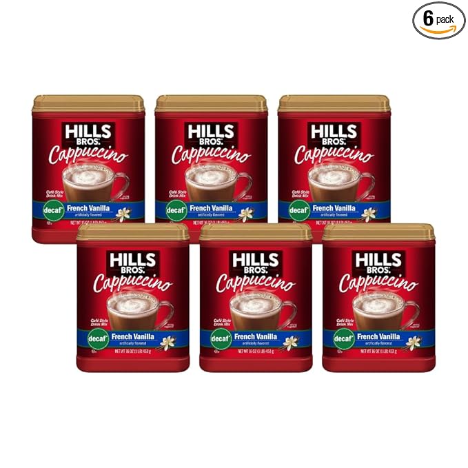 Hills Bros French Vanilla Cappuccino 16 Ounce (Pack of 6)