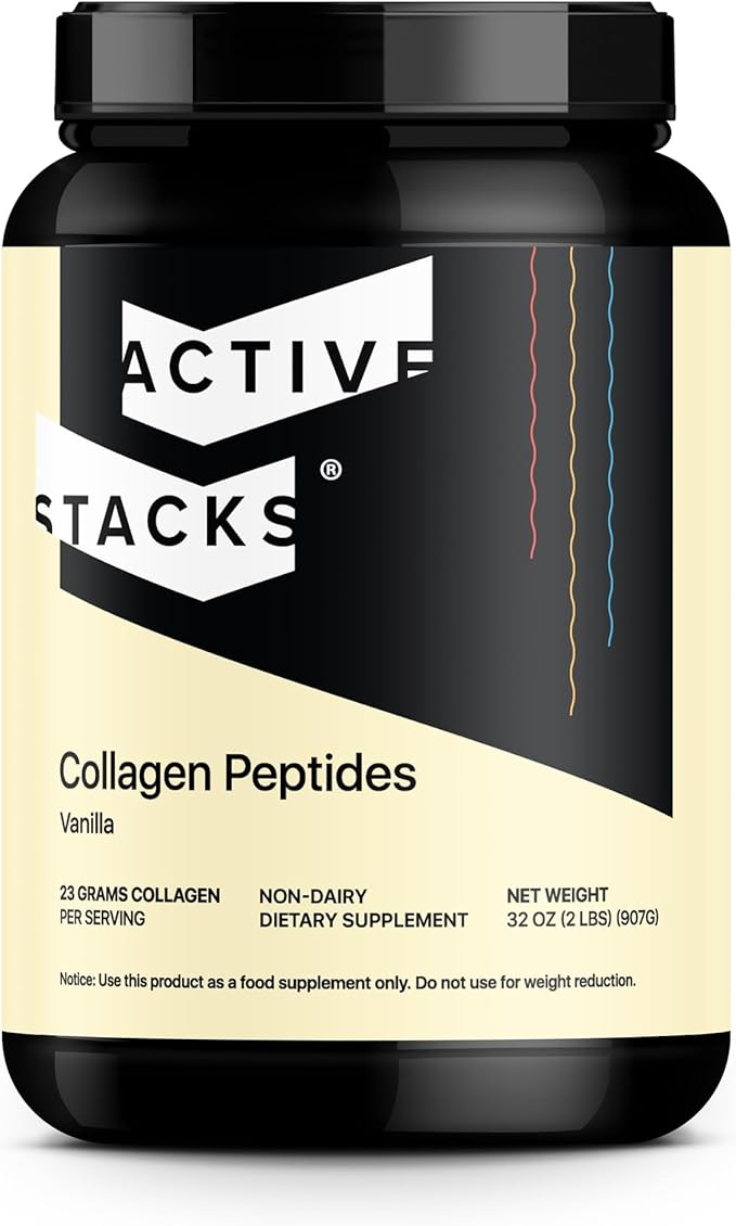 Collagen Peptides Protein Powder Vanilla - Supports Healthy Hair Skin Bones and Joints for Men and Women - Easy-to-Mix Type 1 &amp 3 Hydrolyzed Collagen from Grass-Fed Beef 2 Pound