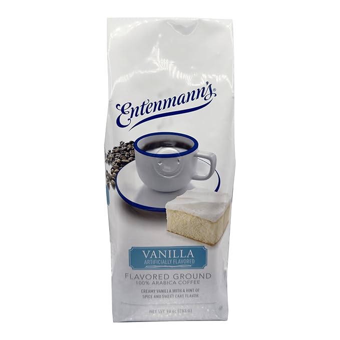 Entenmann's Coffee Vanilla Flavored Ground Coffee Medium Roast - 10 Ounce (Pack of 6)
