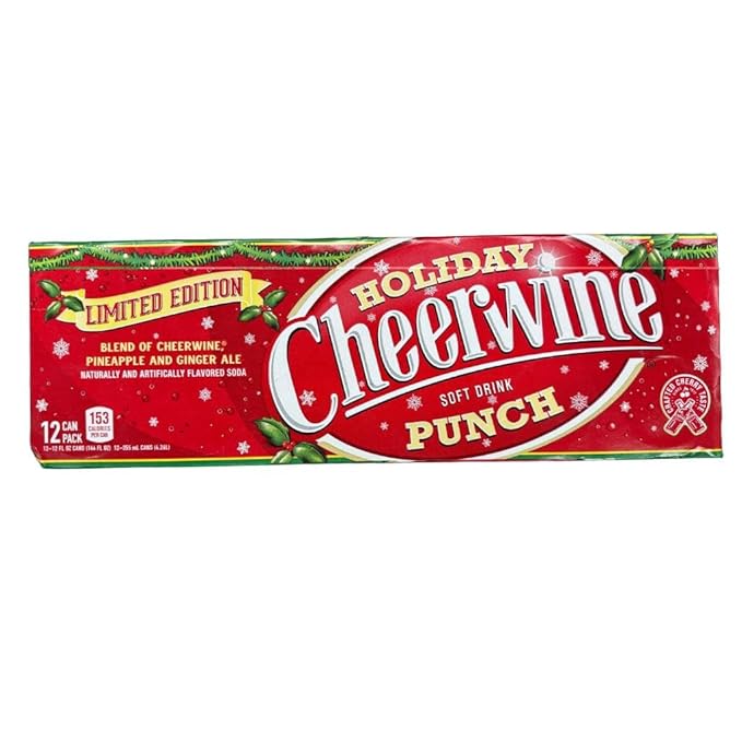 Cheerwine Holiday Punch Softdrink 12 oz (12 Pack)