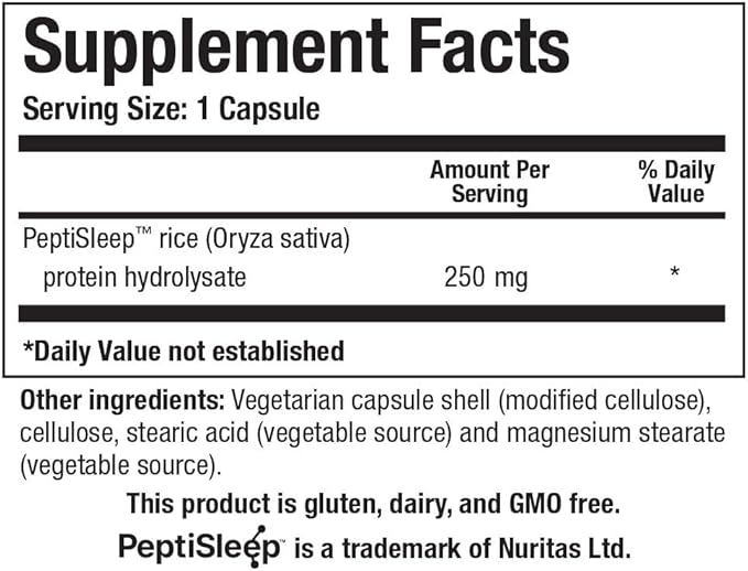 BIOTICS RESEARCH SleepTides™ Plant Peptide Sleep Support for Deep &amp REM Sleep 30 Caps