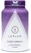 Levium Sleep Formula Supplement | Natural Relaxation Aid Capsules with Melatonin GABA L-Theanine Magnesium | 60 Count Bottle – 30 Day Supply