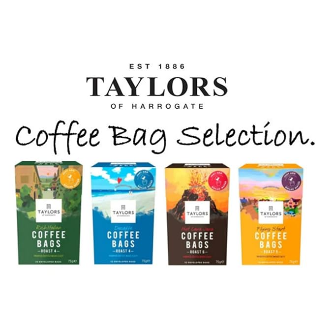 Taylors of Harrogate Rich Italian Coffee Bags (30 Enveloped Bags 3 Packs of 10)