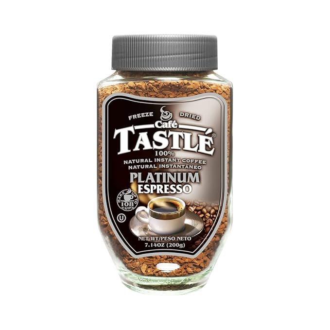 Cafe Tastle Platinum Espresso Freeze Dried Instant Coffee 7.14 Ounce