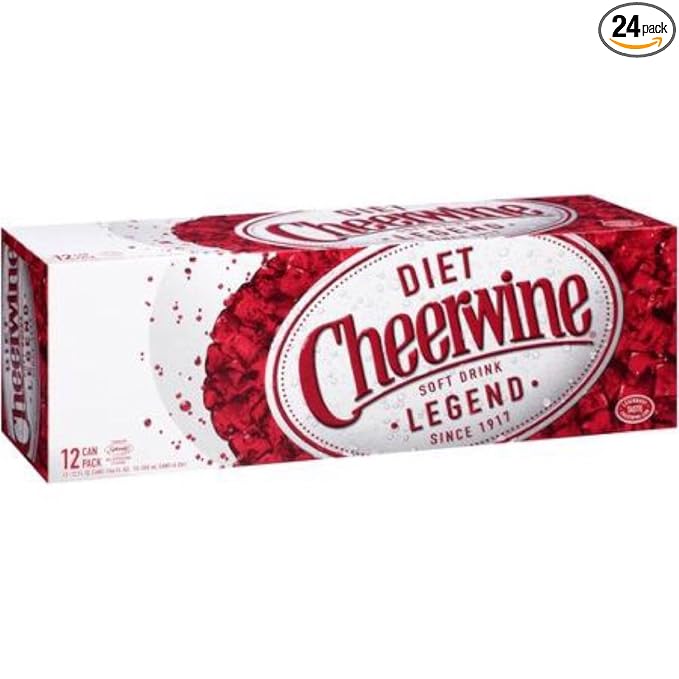 Diet Cheerwine Cherry Soda 12 oz (24 Cans)