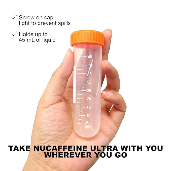nuCaffeine Ultra | 94 Servings | Caffeine from Coffee Beans + Vitamin B3 + Electrolytes | Includes Handy to-go Tube | Transform Any Drink into an Energy Drink! | No Carbs No Sugars No Calories