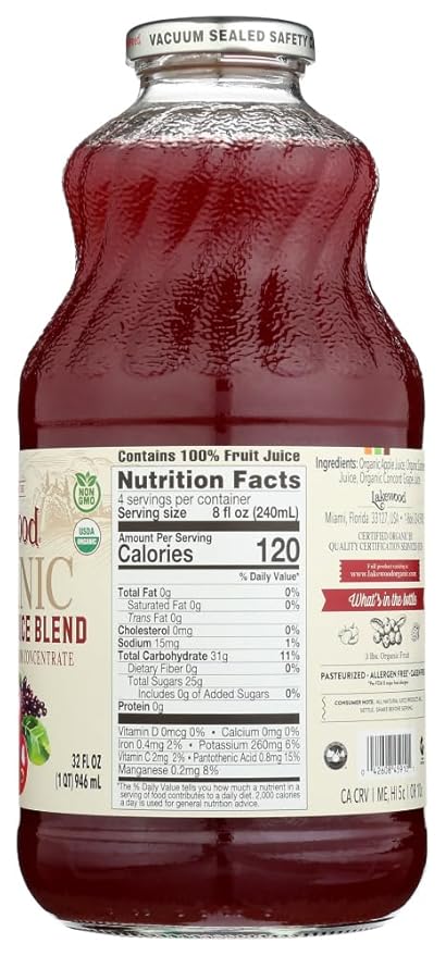 Lakewood Cranberry Blend Juice OG2 32 oz. (Pack of 12)