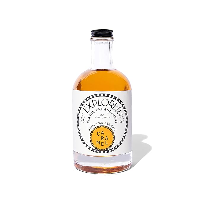 Explorer Cold Brew Coffee Concentrate &amp Syrup Bundle | Organic Regular Caffeine &amp Caramel Coffee Syrup | Gluten Free Instant Liquid Mix | Iced or Hot