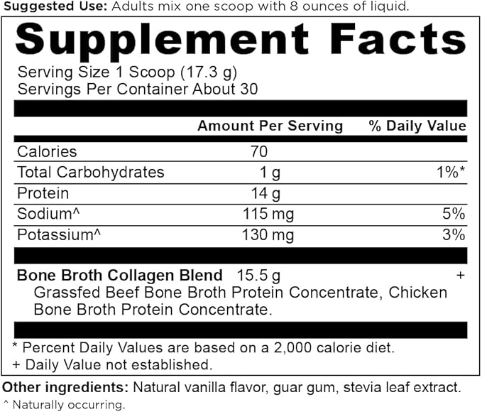 Ancient Nutrition Bone Broth Collagen Powder Chocolate 30 Servings + Bone Broth Collagen Powder Vanilla 30 Servings