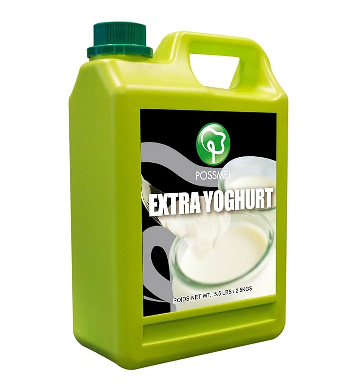 Possmei Extra Yoghurt Flavored Syrup 5.5 Pound Plastic Jar 2 Pack