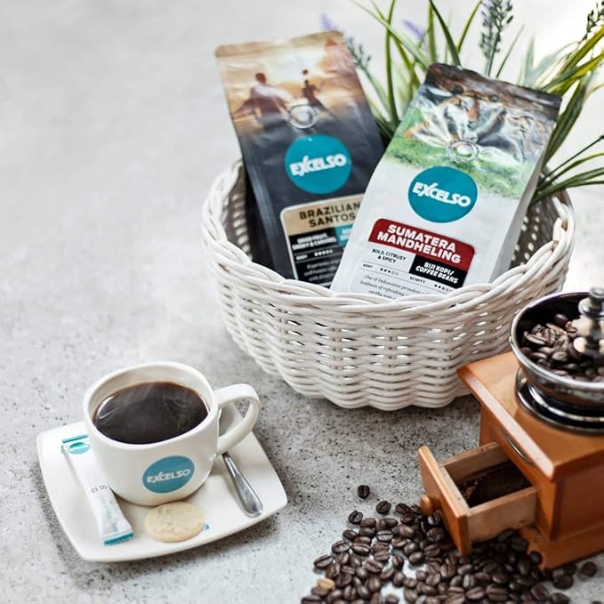 Excelso Brazilian Santos Ground Coffee 200g (Pack of 4)