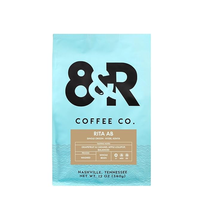 Kenya Rita AB - Roasted by 8th &amp Roast Coffee Co. - Whole Bean Coffee - 12 Ounce Bag