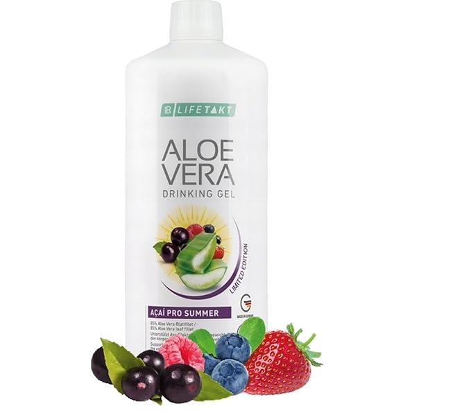 LR Health&ampBeauty Lifetakt Aloe Vera Drinking Acai Summer Women Men Health Drink Every Day Natural Treatment - 1000 ml./33.8 fl.oz