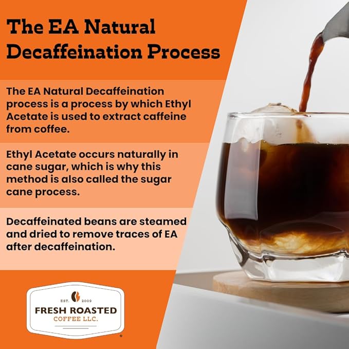 Fresh Roasted Coffee 100% Colombian Decaf Kosher EA Natural Decaf Pre-Ground Fractional Packs 1.75 Ounce 42 Count
