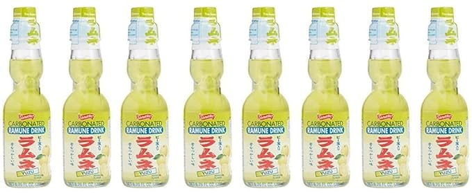 RAMUNE Japanese Soft Drink multi-pack 8 Bottles 6.76 Fluid Ounce (Yuzu)