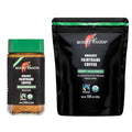 Mount Hagen Jar + Resealable Pouch Decaf Organic Freeze Dried Instant Coffee - Combo Pack | Eco-friendly Fair-Trade Medium Roast Arabica Beans [3.53oz Jar + 7.05oz Pouch]