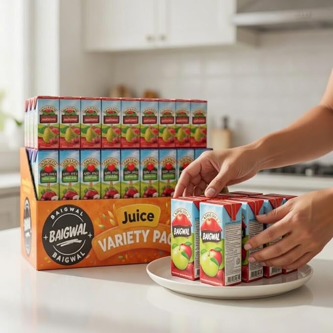 Kids Juice Box Variety Pack 100% Juice Apple Berry Fruit Punch No Sugar Added 6.75 fl oz 35 Pack by baigwal