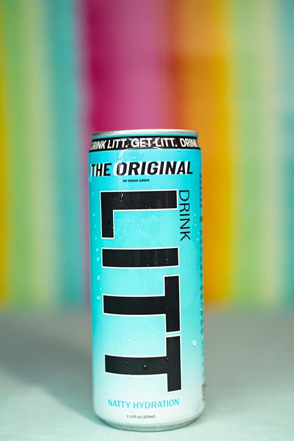 DRINK LITT THE ORIGINAL | 100% Pure Coconut | Natty Hydration | Natural Electrolytes | B Vitamins | 11 oz (Pack Of 12)