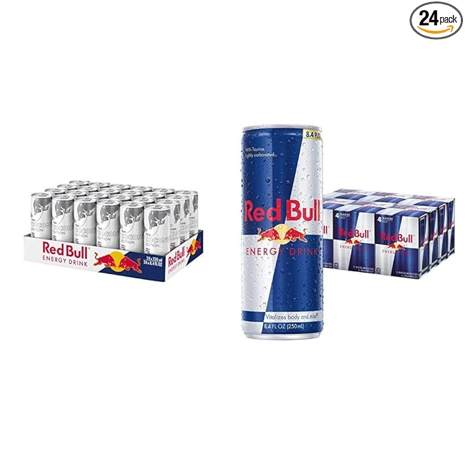 Red Bull Energy Drink Coconut Berry (24 Count) + Red Bull Energy Drink (24 Cans x 6 Packs)