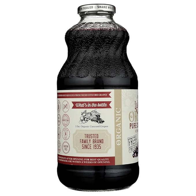 Lakewood Organic Fresh Pressed Pure Concord Grape (2 x 32 FL OZ)