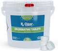 Rx Clear 1 Inch Chlorine Tabs | 25 Pounds | Use Tablets as Bactericide Algaecide &amp Disinfectant in Swimming Pools | Stabilized Long Lasting Slow Dissolving &amp UV Protected