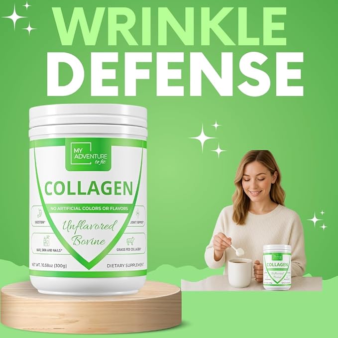 My Adventure to Fit Hydrolyzed Collagen for Women - Grass Fed Collagen Powder for Muscle Growth &amp Collagen Protein Powder - Keto Collagen Powder for Joints &amp Gut Health - Unflavored Bovine 300