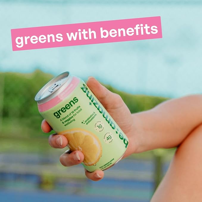 Be Amazing Greens Drink Pink Lemonade Vitamin Drinks With 10 Organic Fruits and Vegetables Coconut Water Vitamin C and Prebiotic Fiber 25 Calories Low Sugar Vegan and Gluten Free 8 Pack