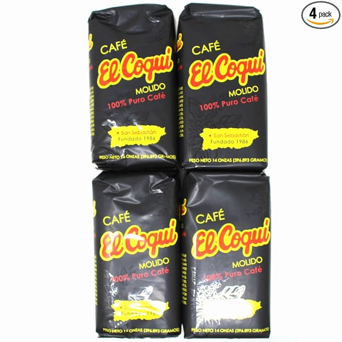 Cafe El Coqui Puerto Rican Ground Coffee (4pack) - 14oz