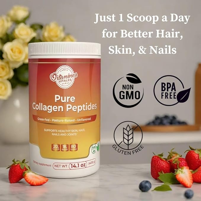 Pure Collagen Peptides – Grass-Fed Hydrolyzed Collagen Powder