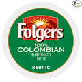 Folgers 100 percent Colombian Decaf single serve K-cup pods for Keurig brewers 48 Count