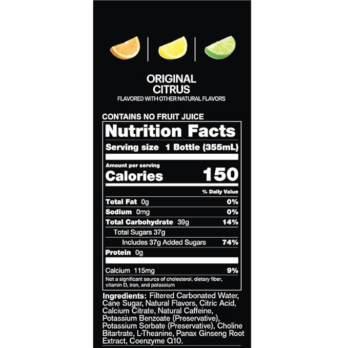 UPTIME Energy Drink Original Citrus Cane Sugar 12 Pack Vitamin C L Theanine Calcium Energy Drinks for Focus Support 142mg of Natural Caffeine per Serving Clean Natural Non GMO 12 fl oz Cans