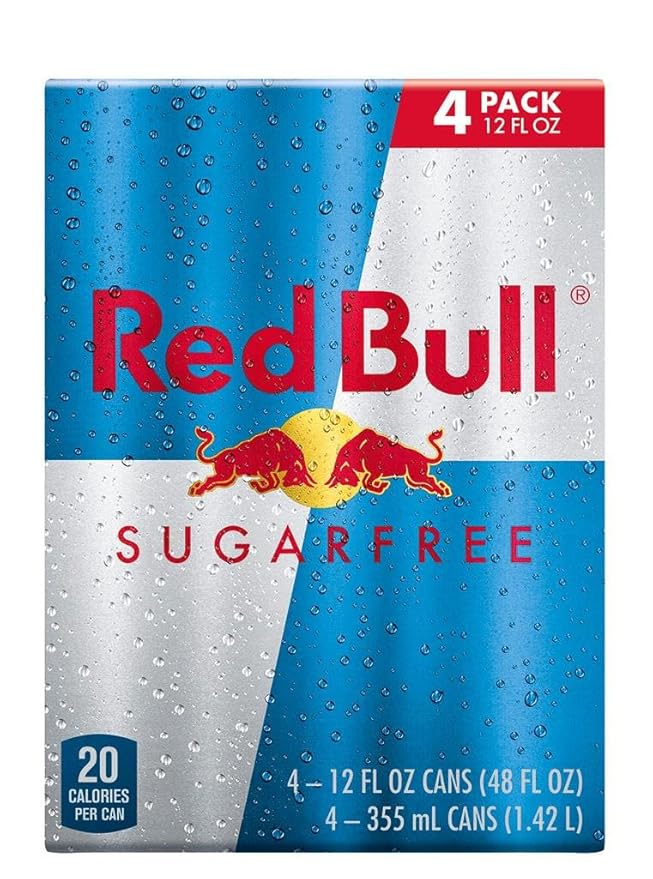 Red Bull Sugar Free Energy Drink with 114mg Caffeine plus Taurine &amp B Vitamins 12 Fl Oz Pack of 16 Cans