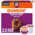 Dunkin' Turtle Love Dark Roast K-Cup Pods 22 Count Caramel Pecan Chocolate Flavor Caffeinated Kosher