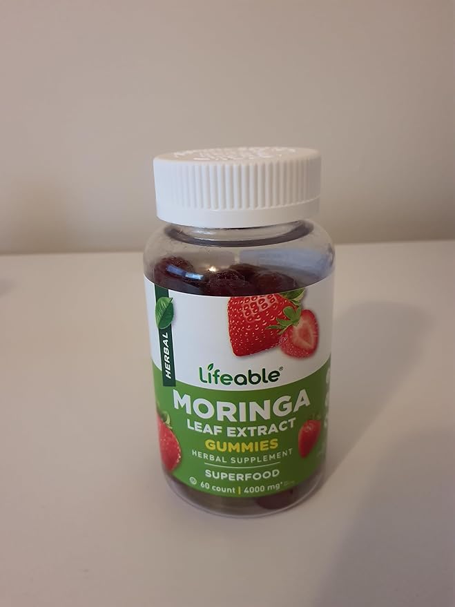 Lifeable Moringa Leaf + Collagen &amp Vitamin C Gummies Bundle - Great Tasting Vitamin Supplement Gluten Free GMO Free Chewable Gummy