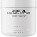 Codeage Liposomal Collagen Peptides Powder + Vitamin C &amp Quercetin Phospholipid Complex Grass-Fed Pasture-Raised Hydrolyzed Collagen Type I &amp III Supplement All-in-One Non-GMO 14.97 oz