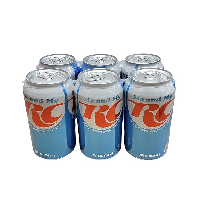 Royal Crown Cola Soda Reserve - Munchie Box Stash - Cans or Bottles (Pack of (6) 12 Oz Cans)