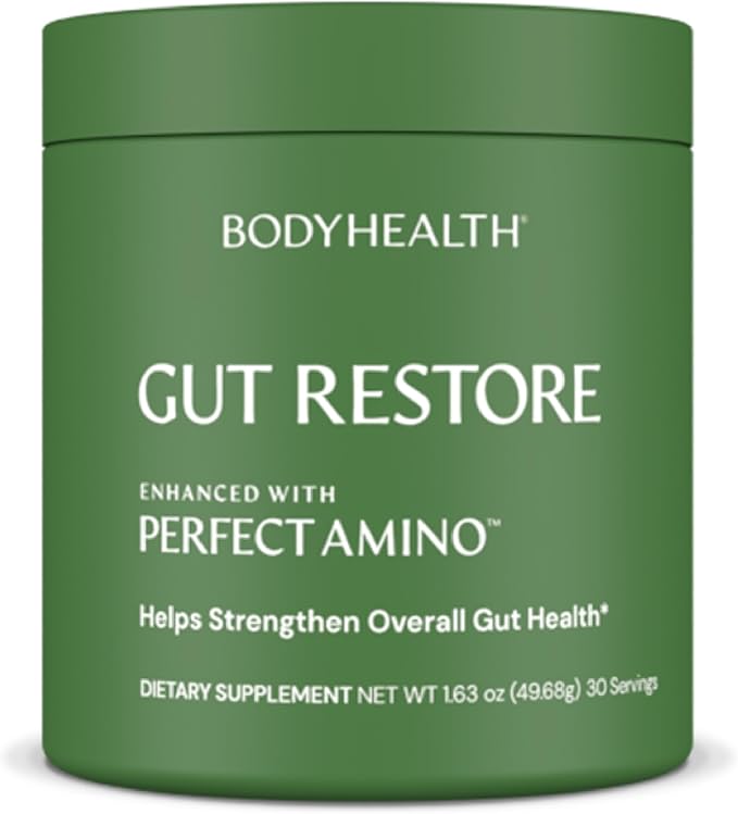 BodyHealth Gut Restore with PerfectAmino ImmunoLin and Humic Acid - Gut Health Supplement for Digestive and Immune Support - Unflavored - 30 Servings