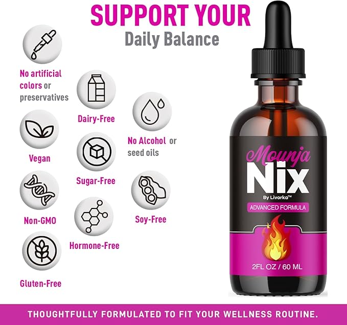 (3 Pack) MounjaNix – Original MounjaNix Drops Premium Advanced Formula Support All Natural Liquid Formula Mounjanix Supplement Gotas for Overall Wellness and Support Health 3 Bottles for 3 Months