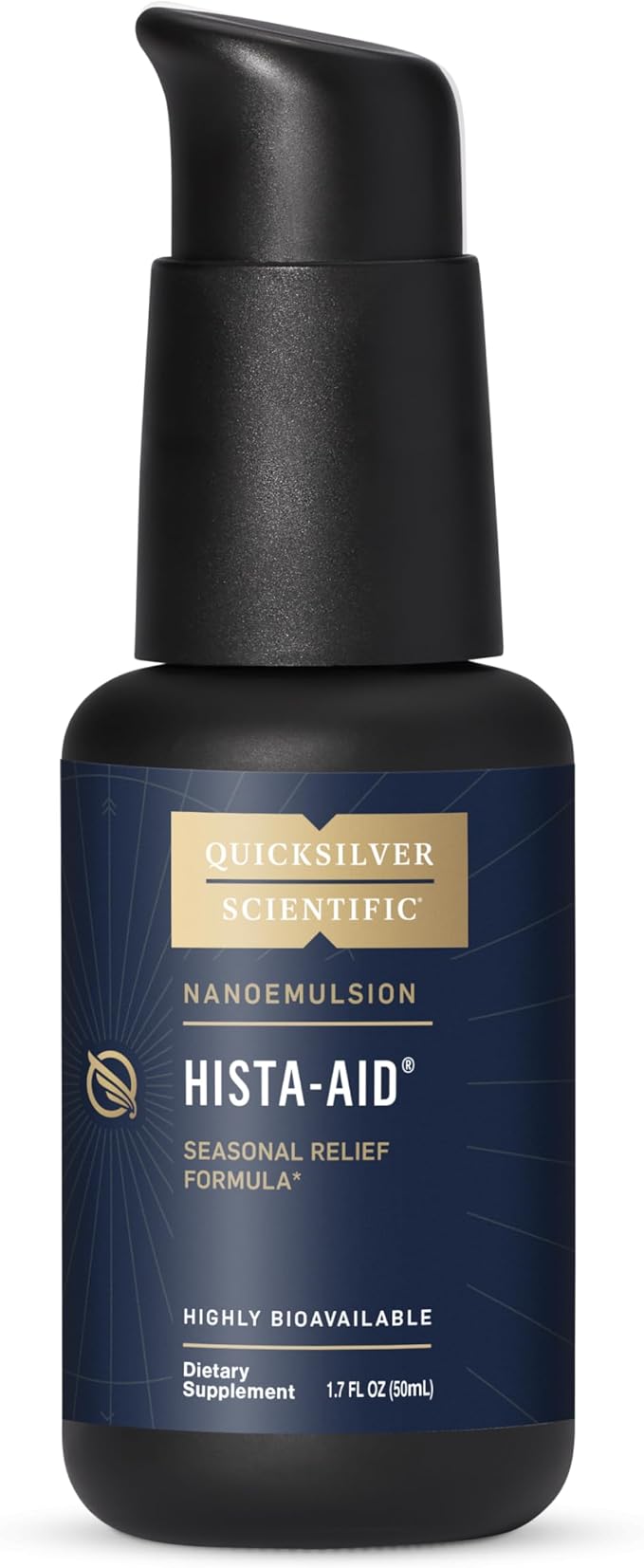 Quicksilver Scientific Nanoemulsified Hista-Aid - Flavonoids to Help Maintain Healthy Histamine Levels - Liposomal Vitamin C DIM Luteolin &amp Quercetin Liquid (50ml)