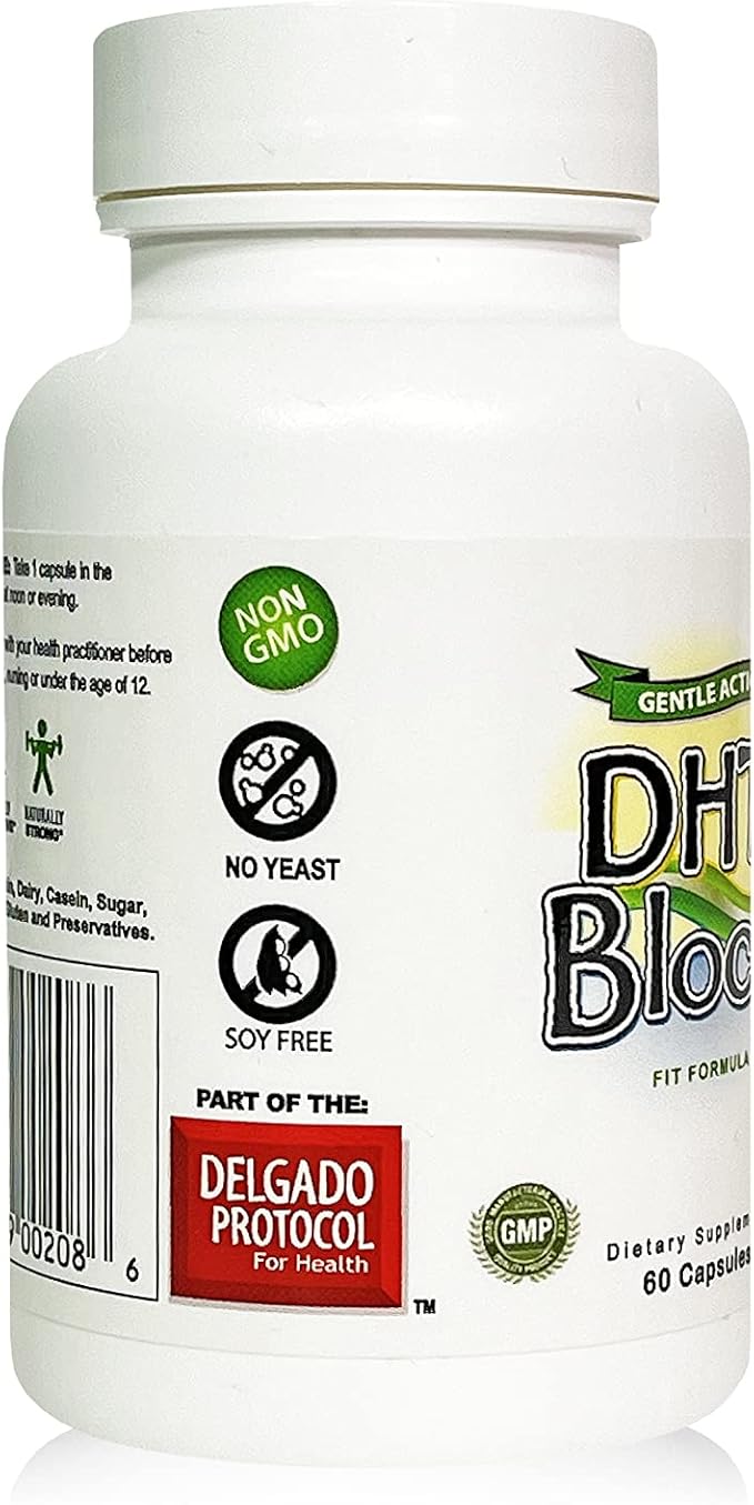 DHT Block - DHT Blocker Supplement for Skin Acne Hair and Hormonal Balance. Dim Astragalus Root Turmeric Natural Ingredients. For Men and Women - 60 Vegan Capsules