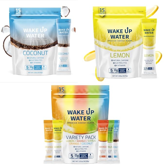 Coconut + Variety + Lemon (15+15+15 Pack) - Energy + Hydration Packets