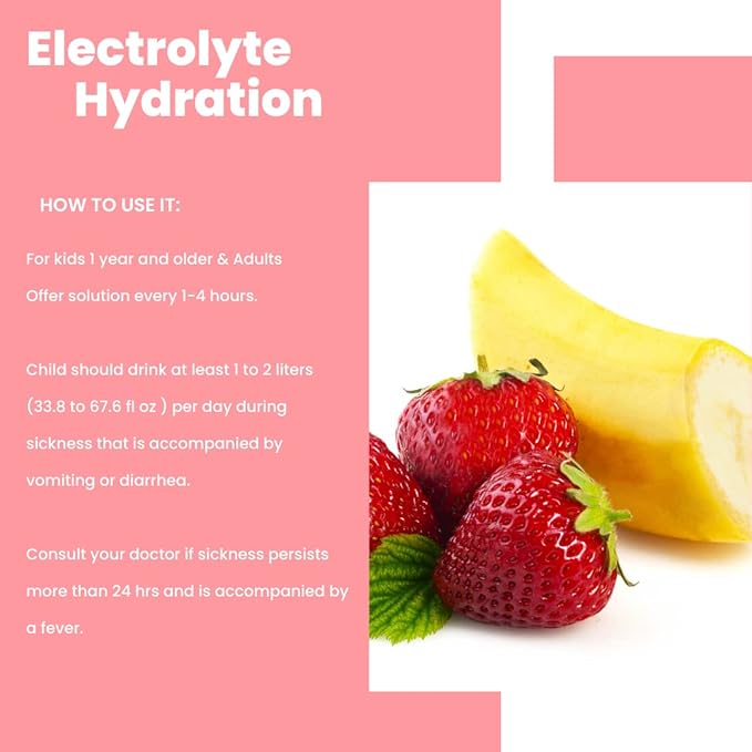 ALFA VITAMINS GenesisVit Electrolyte Hydration Solution Drink with Sodium Potassium &amp Chloride Supports Hydration &amp Immune Health Strawberry Flavor 12 Bottles 16.9 fl oz Each 12 Pack