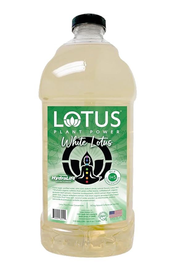 Lotus Energy Drink Concentrate 64 fl oz (White &amp Blue) Pack of 2