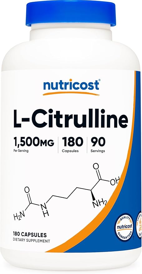 Nutricost L-Citrulline 750mg 180 Capsules (2 Bottles)