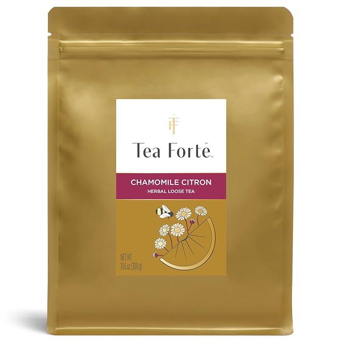 Tea Forte Premium Loose Leaf Tea Blend Resealable 1 Pound Bag Makes 160-175 Cups Chamomile Citron