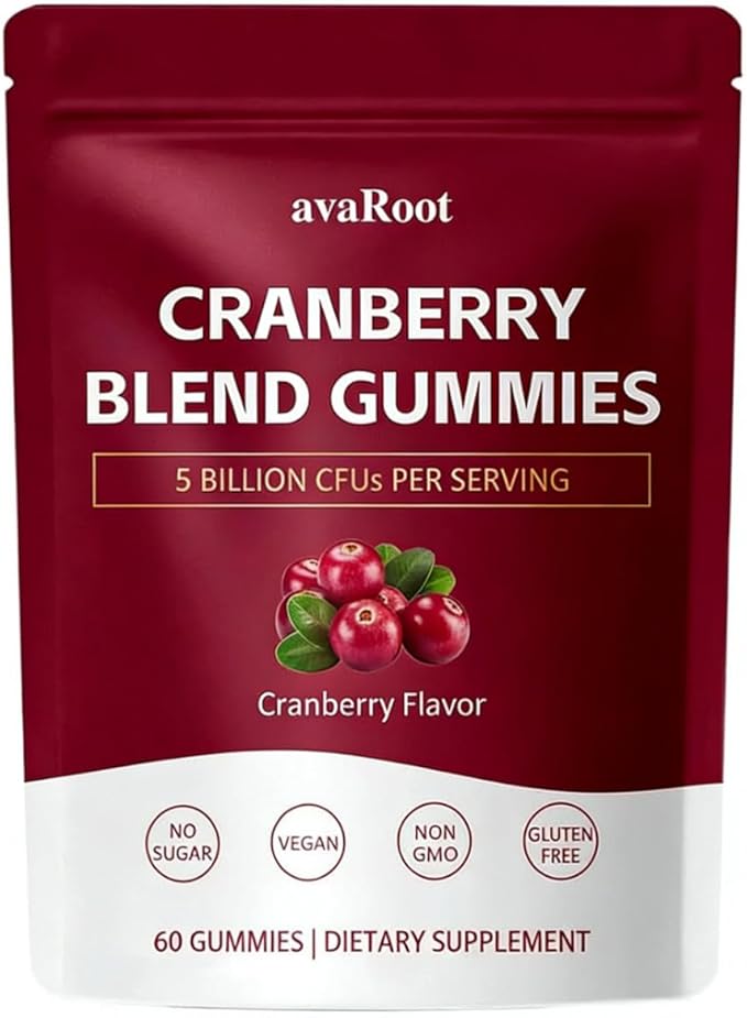 avaRoot Cranberry Probiotics - Kidney Support Formula Balanced Gummies to Help Maintain Kidney and Urinary Tract Health – 60 Gummies