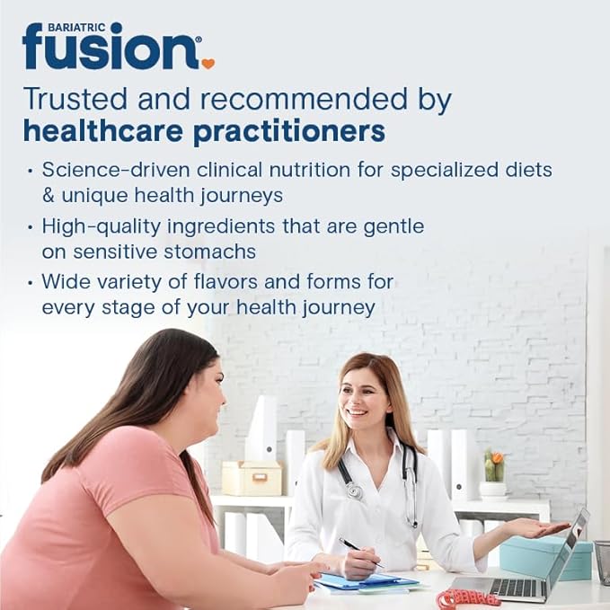 Bariatric Fusion Unflavored Multi Collagen Protein Powder | Hydrolyzed Collagen Peptides Powder Plus Joint Support Complex of MSM and Glucosamine | Type 2 | Dairy Gluten &amp Soy Free | 30 Servings