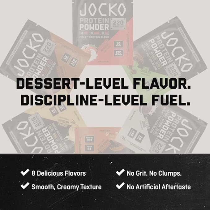 Jocko Fuel Whey Protein Powder Mint Chocolate 22g Protein Digestive Enzymes + Probiotic Blend No Sugar Added with Essential Amino Acids + Electrolyte Minerals 26 Servings