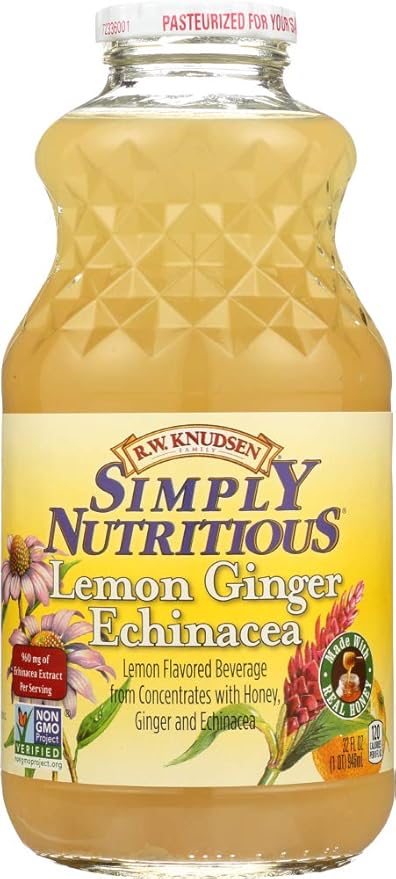 Knudsen Juice Simply Nutritious Lemon Ginger Echinacea 32 fl.oz(Pack of 6)
