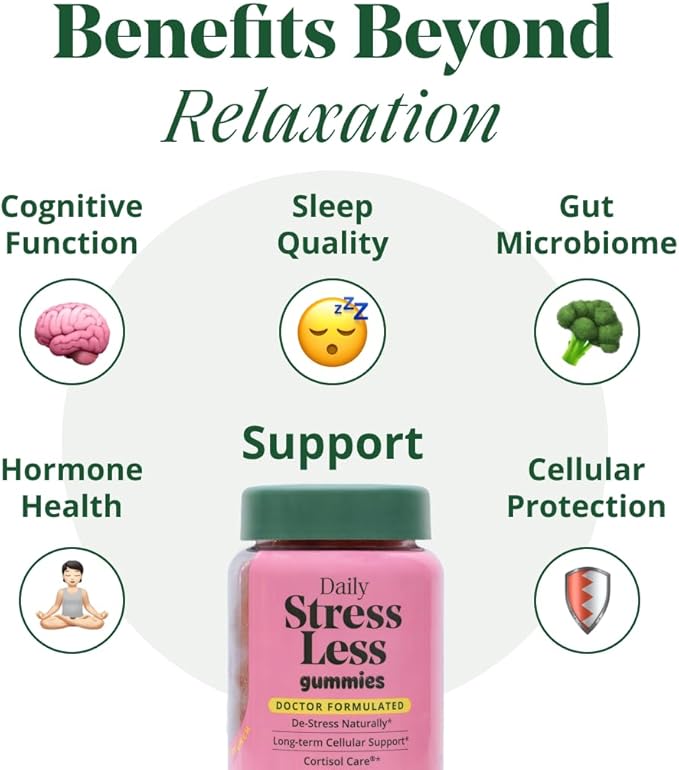 Semaine Stress Less Gummy with Cortisol Care™ 60 Count – Daily Support for Stress Mood &amp Sleep